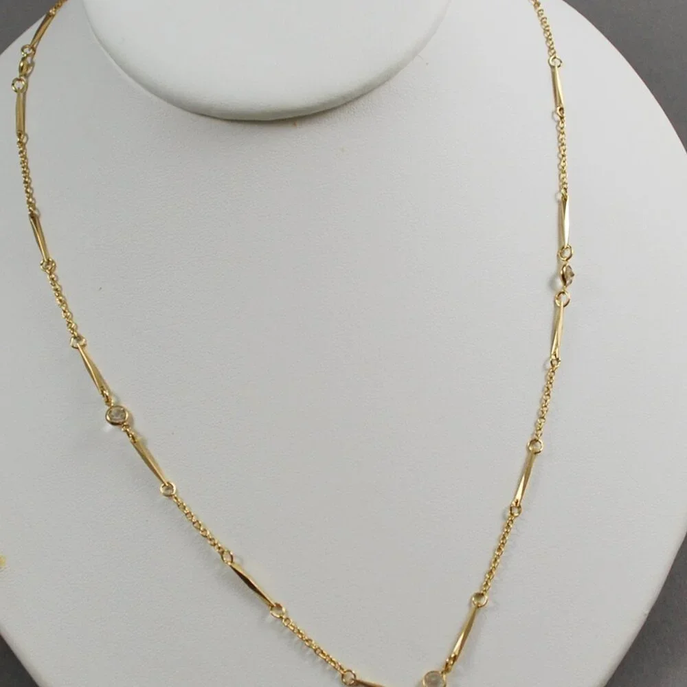 1984 Avon Simulated Diamond Accent in Goldtone Necklace and Bracelet Set - Picture 5 of 9